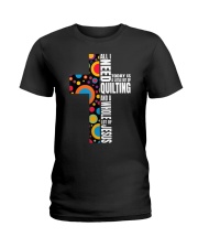 Funny Christian Quilter Sewi Ladies T-Shirt thumbnail
