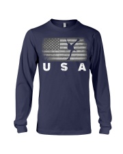 American Flag Figure Skating Long Sleeve Tee front