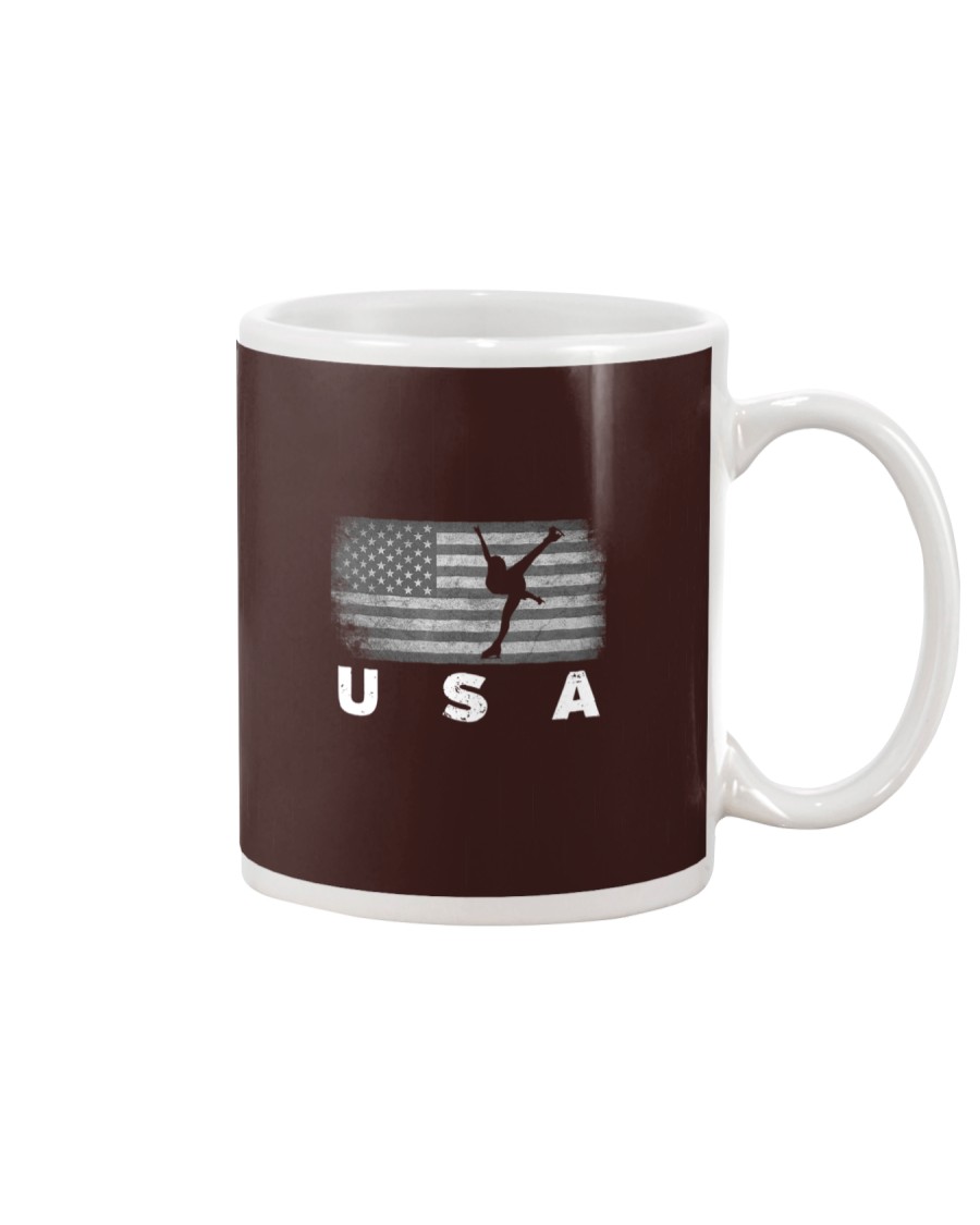 American Flag Figure Skating Mug