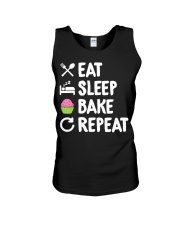 Eat Sleep Bake Repeat Bakery Funn Unisex Tank thumbnail