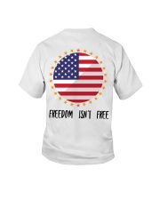 Price of Freedom - Gold Star - Design on Back Youth T-Shirt thumbnail