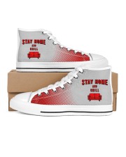 Stay Home and Chill Men's High Top White Shoes thumbnail