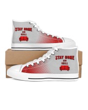 Stay Home and Chill Women's High Top White Shoes thumbnail
