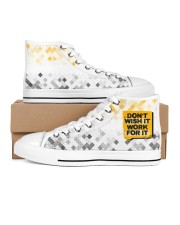 Don't Wish For It Work For It Men's High Top White Shoes tile
