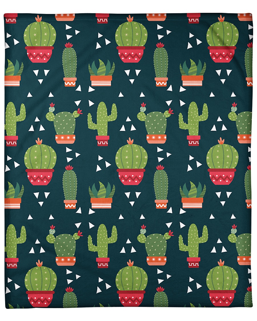 Cactus Pattern Fleece Blanket - 50" x 60"