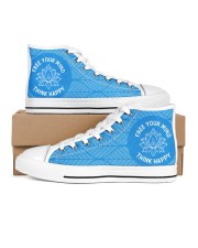 Think happy Men's High Top White Shoes thumbnail