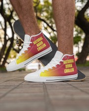 Natural Born Chiller Men's High Top White Shoes aos-complex-men-white-high-top-shoes-lifestyle-inside-left-outside-left-01