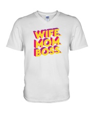Wife Mom Boss V-Neck T-Shirt thumbnail