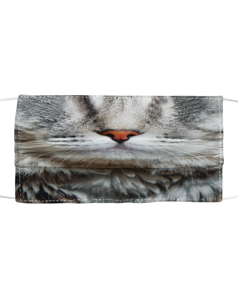 Orange nose cat Cloth face mask
