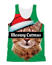 The big Meowy Catmas All-over Unisex Tank thumbnail