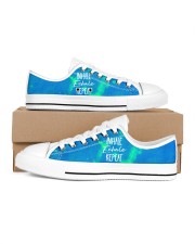 Inhale Exhale Repeat Men's Low Top White Shoes thumbnail