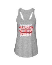 Excuses Don't Burn Calories Ladies Flowy Tank tile