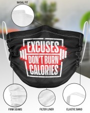 Excuses Don't Burn Calories 2 Layer Face Mask - Single aos-face-mask-2-layers-lifestyle-front-51
