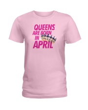 Queens Are Born in April Ladies T-Shirt thumbnail