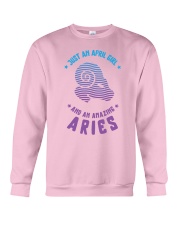 April Girl an Amazing Aries Crewneck Sweatshirt thumbnail