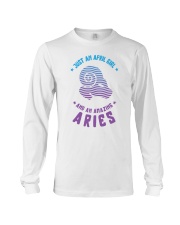 April Girl an Amazing Aries Long Sleeve Tee thumbnail
