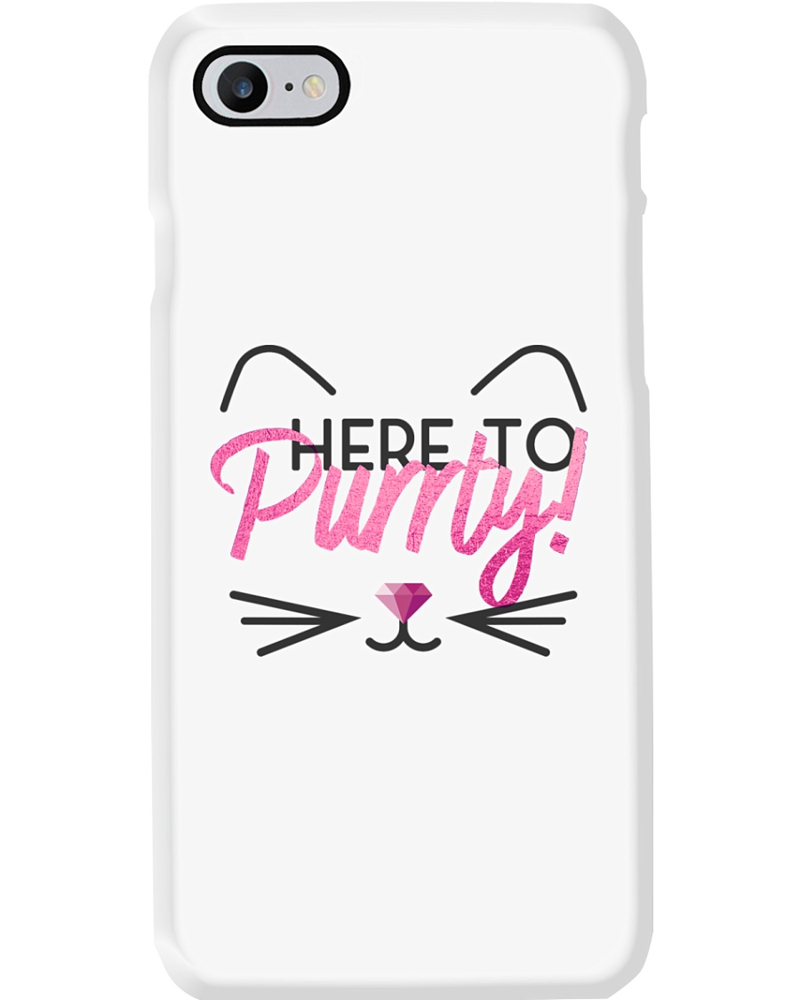 Here to Purrty Phone Case