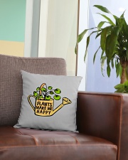 Plants Make me Happy Square Pillowcase aos-pillow-square-front-lifestyle-03