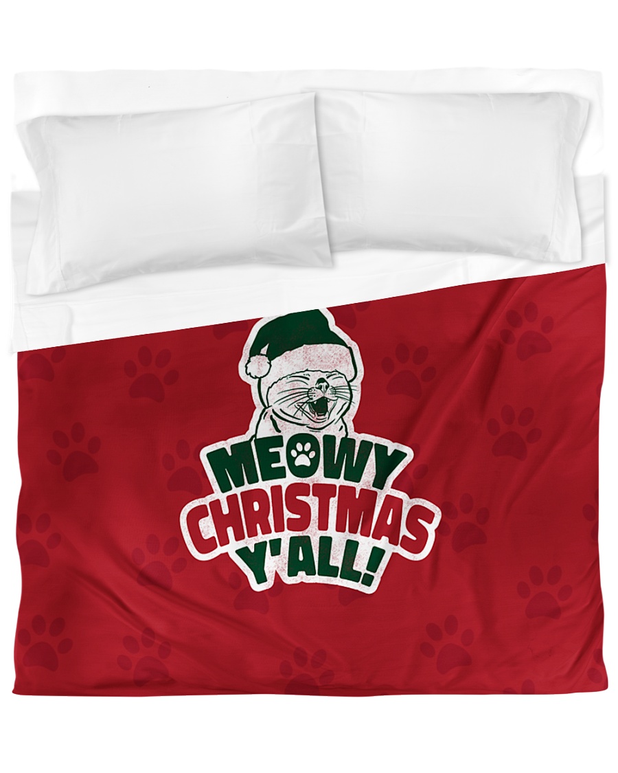 Meowy Christmas You All Duvet Cover - King