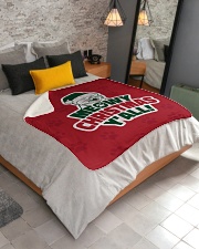 Meowy Christmas You All Sherpa Fleece Blanket - 50" x 60" aos-sherpa-fleece-blanket-lifestyle-front-02