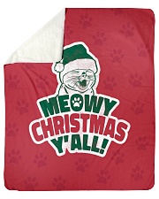 Meowy Christmas You All Sherpa Fleece Blanket - 50" x 60" thumbnail