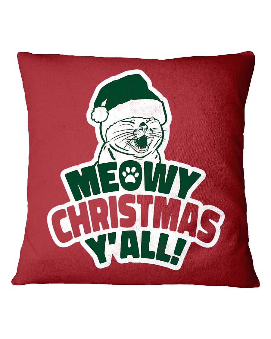 Meowy Christmas You All Square Pillowcase