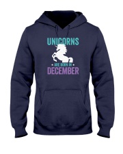 Unicorns Are Born in December Hooded Sweatshirt front