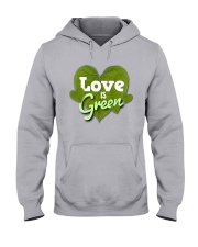 Love is Green Hooded Sweatshirt tile