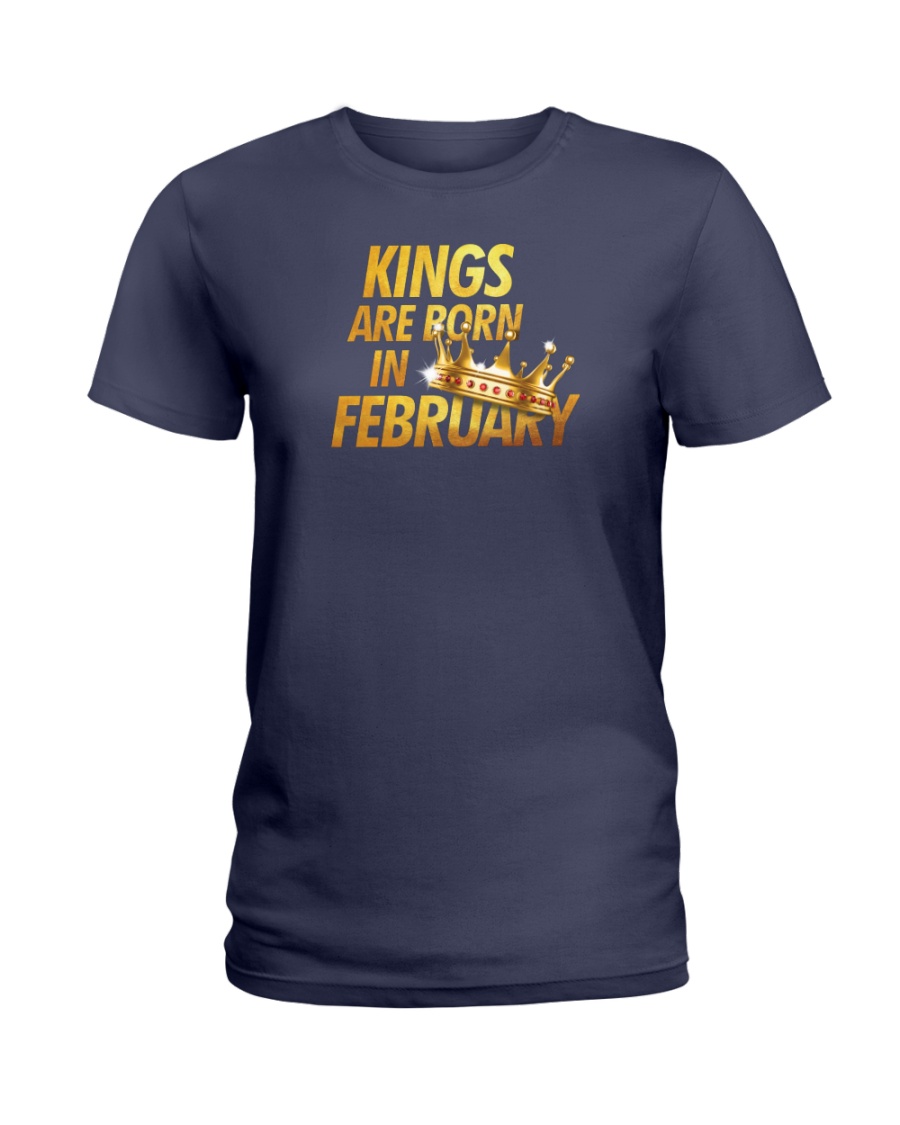 Kings Are Born in February Ladies T-Shirt