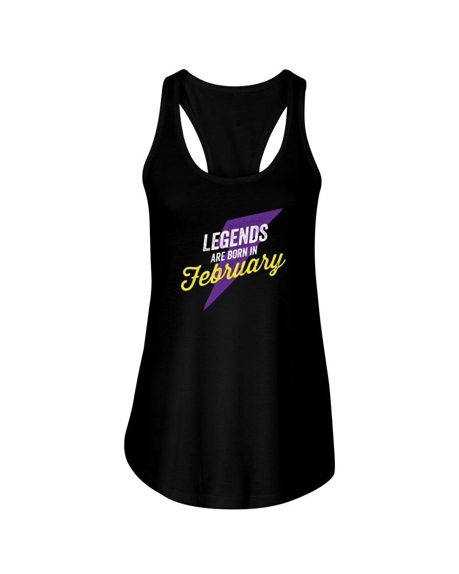 Legends Are Born in February Ladies Flowy Tank