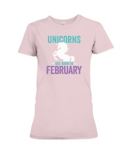 Unicorns Are Born in February Premium Fit Ladies Tee thumbnail
