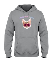 Peace Love And Cats Hooded Sweatshirt thumbnail