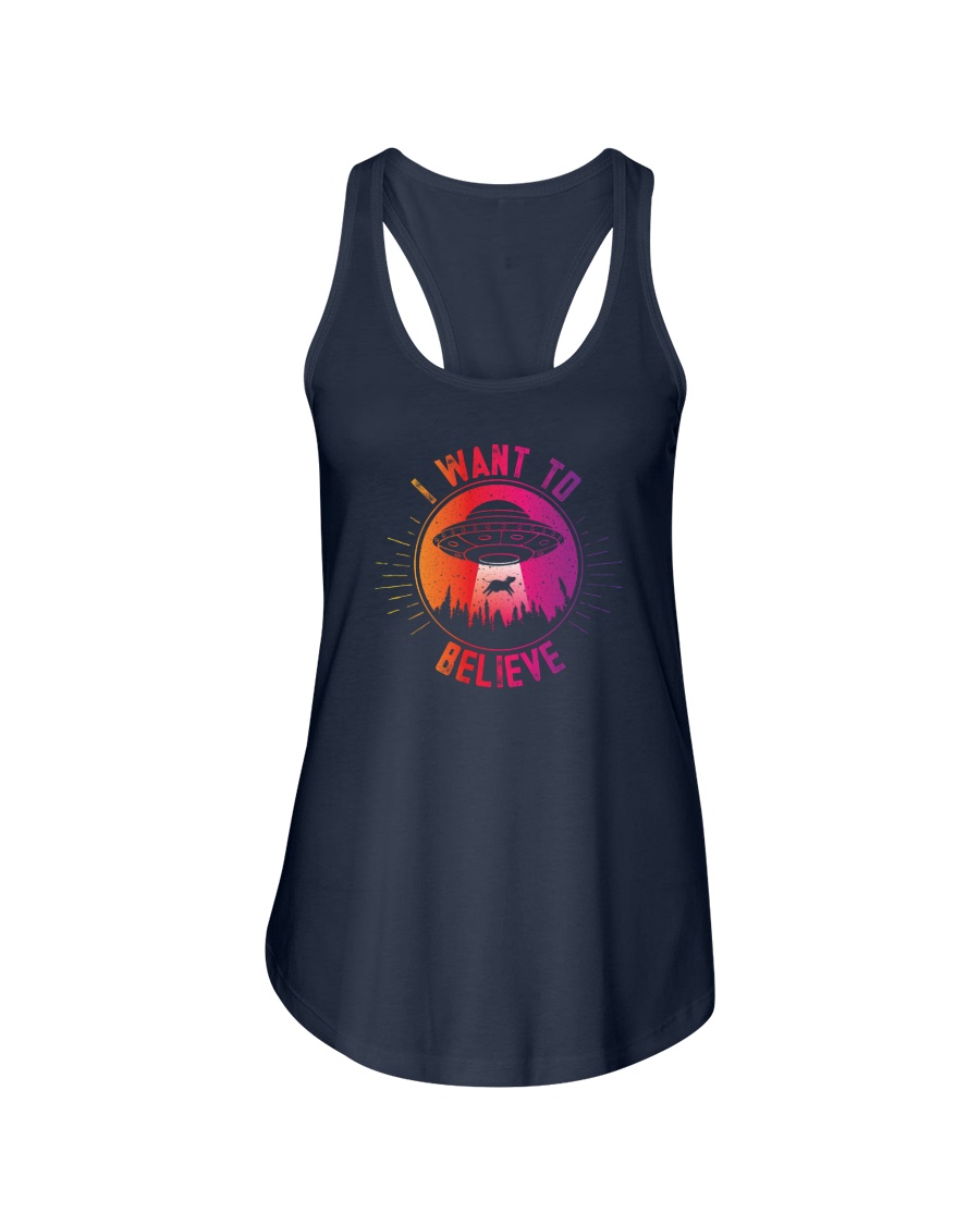 I Want To Believe Ladies Flowy Tank
