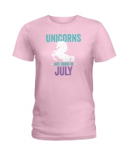 Unicorns Are Born in July Ladies T-Shirt thumbnail