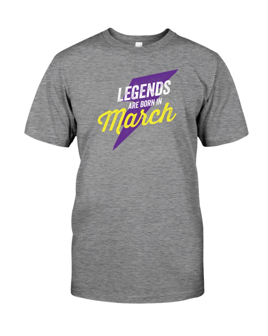 Legends Are Born in March Premium Fit Mens Tee