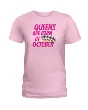 Queens Are Born in October Ladies T-Shirt thumbnail