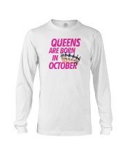 Queens Are Born in October Long Sleeve Tee thumbnail