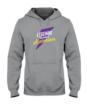 Legends Are Born in September Hooded Sweatshirt tile