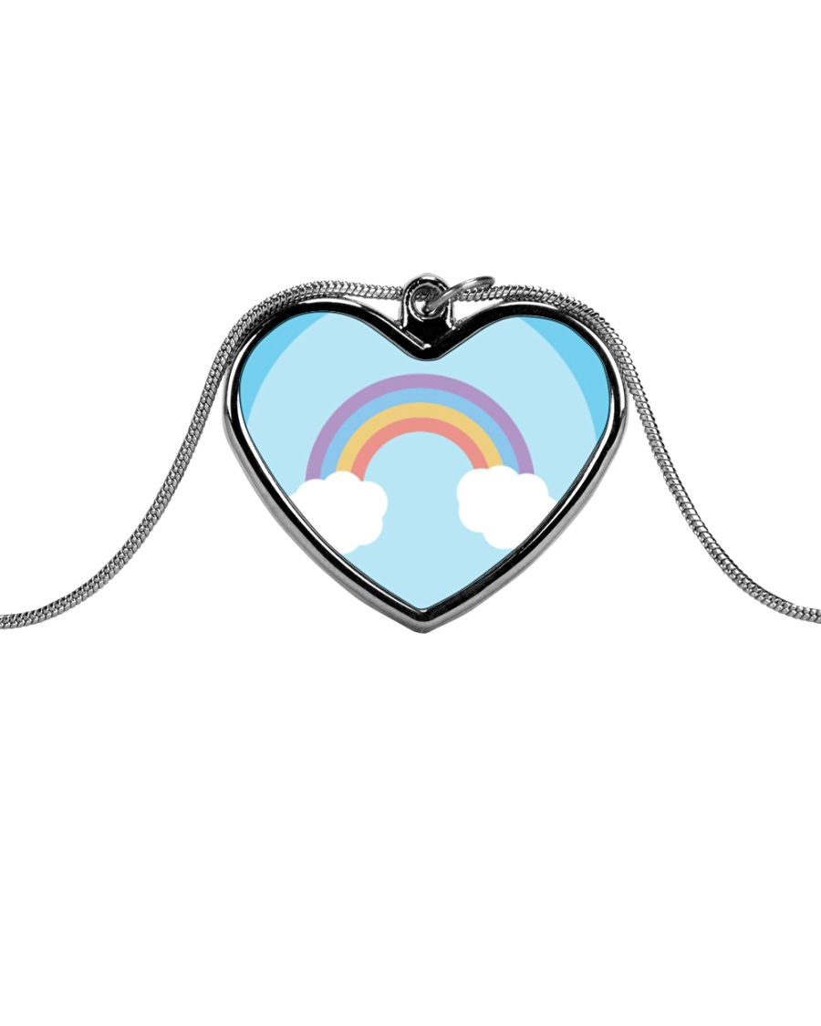 Rainbows Metallic Heart Necklace