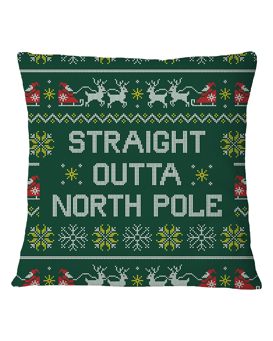 Straight Outta North Pole Square Pillowcase
