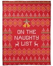 On The Naughty List Large Fleece Blanket - 60" x 80" thumbnail