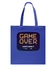 Game Over Continue Tote Bag tile