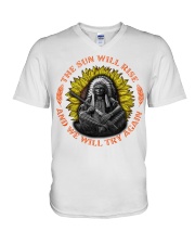 The Sun Will Rise and We Will Try Again V-Neck T-Shirt thumbnail