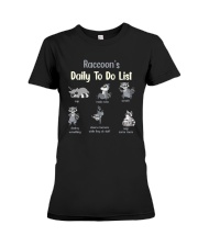 RACCOON'S TO DO LIST Premium Fit Ladies Tee tile
