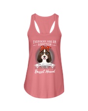 Everybody Has an Addiction on Basset Hound Ladies Flowy Tank tile