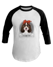 Everybody Has an Addiction on Basset Hound Baseball Tee tile