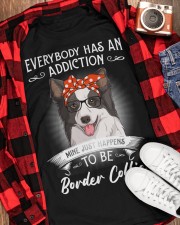 Everybody Has an Addiction on Border Collie Classic T-Shirt apparel-classic-tshirt-lifestyle-front-163