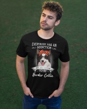 Everybody Has an Addiction on Border Collie Classic T-Shirt apparel-classic-tshirt-lifestyle-front-43