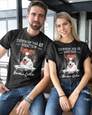Everybody Has an Addiction on Border Collie Classic T-Shirt custom-t-shirts-classic-lifestyle-front-396