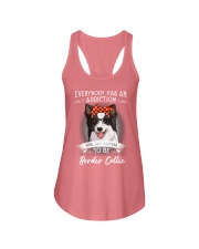 Everybody Has an Addiction on Border Collie Ladies Flowy Tank tile